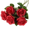 Single artificial rose for Valentine's Day home wedding decoration, artificial bouquet, artificial flower, high-end velvet fabric rose Application Scenario